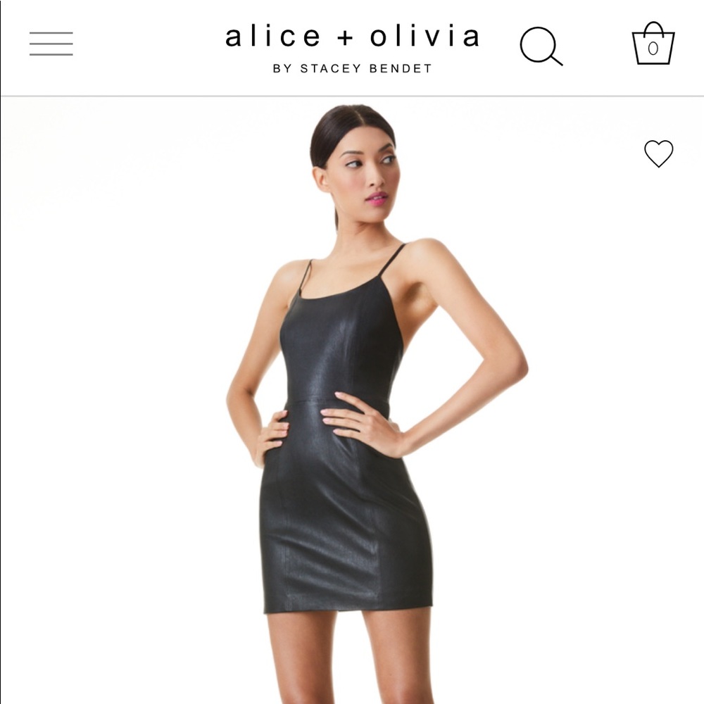 Black leather mini dress - xs